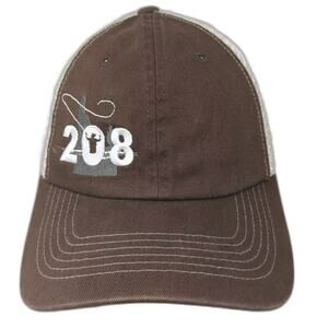 Sportsman Baseball Cap Brown Beige One Size Slideback Idaho 208 Mesh Back Hat